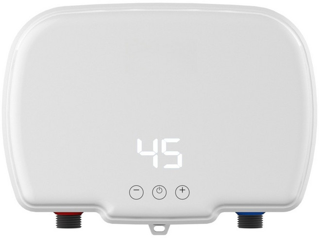 YAPOGI 급속가열 온수기 화장실 세면대 가정용 온도조절가능 수도꼭지 전기 순간 온수기, 화이트