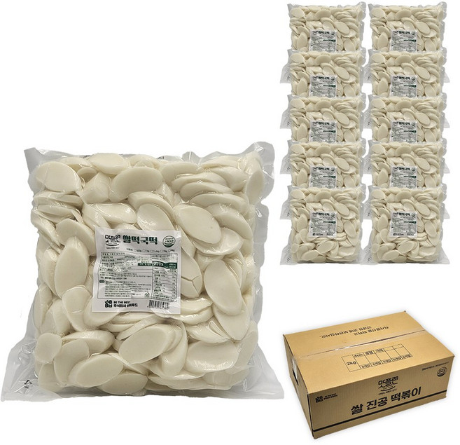 [박스] 맛플랜 비비푸드 쌀 진공 떡국 떡 1.4kg X 10개