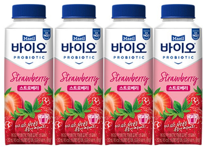 매일바이오 드링킹 딸기250ml냉장무배, 12개, 250ml