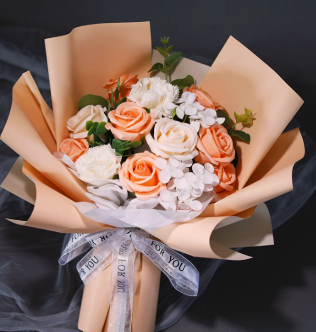 [ 특가판매 ] 비누꽃 장미 꽃다발 + 쇼핑백 MJS JOYFUL, 옵션 E, 1세트