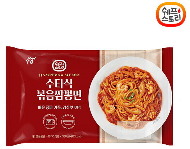 쉐프스토리 수타식 볶음짬뽕면, 3개, 330g