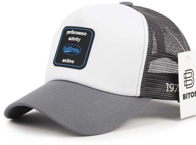 비토스 캘리포니아 사각러버 패치 메쉬캡 남자 여자 여름 추천 모자