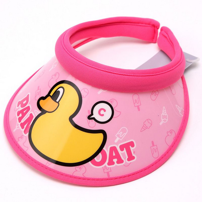 나린키즈 팝덕 패턴 썬캡 유아동 어린이 핀캡 햇빛가리개 썬바이저