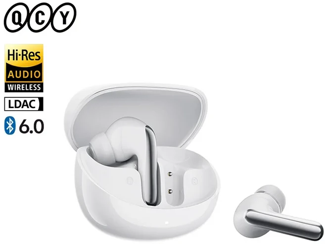 QCY MeloBuds N60 HT19 무선 블루투스 6.0 이어폰 베이스 부스트 LDAC 하이 레졸루션 오디오 이어버드 -56d, 01 China Mainland, 06 WHITE