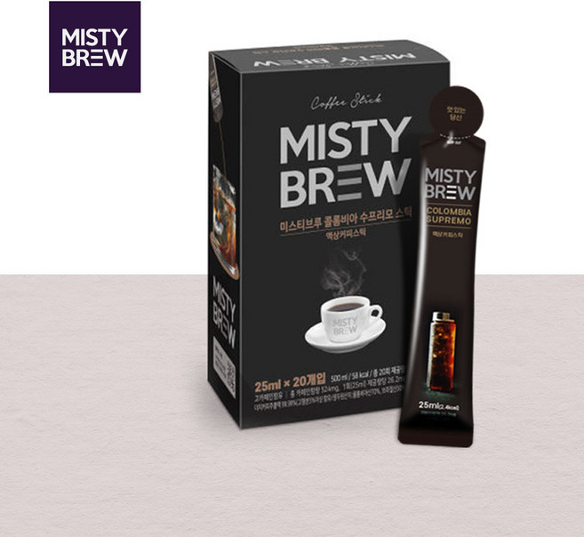 미스티브루 콜롬비아 수프리모 스틱 더치커피, 25ml, 20개입, 1개