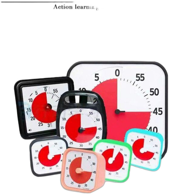 타임타이머 대형 비주얼 시간관리 학습 시각 조절 집중 보조, 1개, 3인치 블루 (9.5cm)