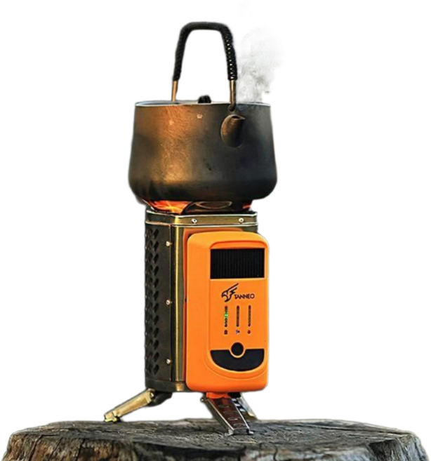 TANNEO 캠핑 스토브 배터리 내장 USB 기기 충전 자가 발전 화목 스토브, 1개, 옐로우