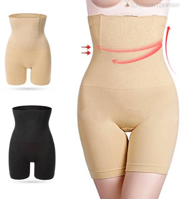 이너퀸 프리수 뱃살 복부 허리 복대 몸매 보정 똥배 하이웨스트 사각 거들 팬티 9973거들팬티 2매세트