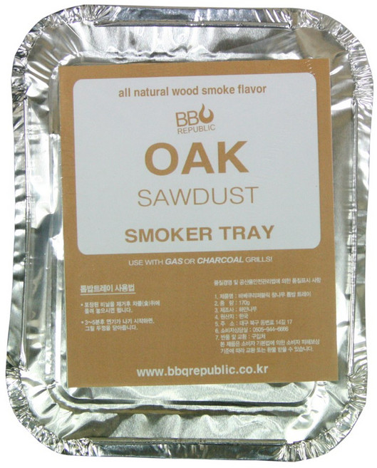 바베큐리퍼블릭 바베큐 훈연칩 훈연톱밥 훈연제 훈제 캠핑 불향 텍사스바베큐 베이컨 햄, 1개