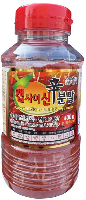 청우식품 캡사이신 매운분말, 400g, 3개