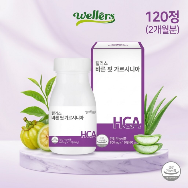 가르시니아 녹차추출물 알로에전잎 식물발효분말 직장인 건강한 식이관리 가벼운 하루 120정, 1개