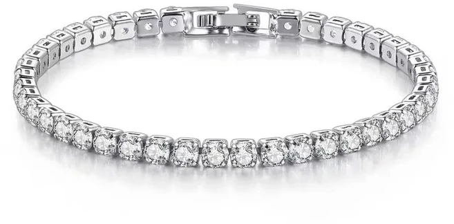 차차바이 925 스털링 실버팔찌 지르코니아 테니스팔찌 4mm