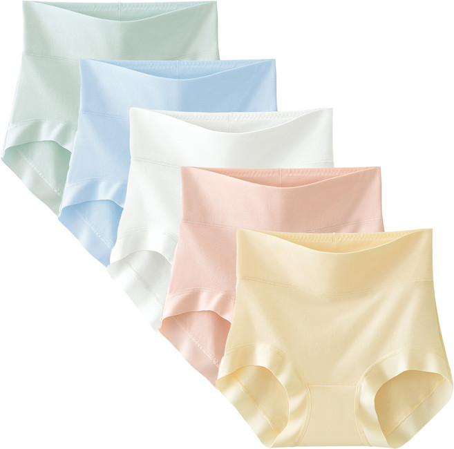 유기농 순면 여성팬티 하이웨스트 데일리 면팬티 5종세트