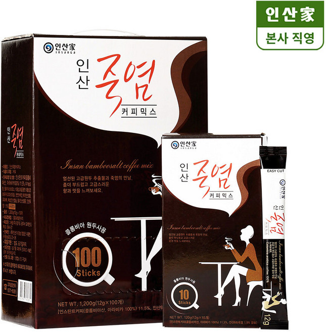 인산가 인산죽염 커피믹스 12gx100개입, 12g, 1개, 100개입