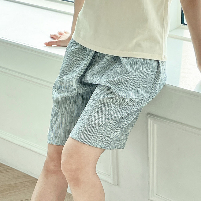 여성 스트라이프패턴 5부 잠옷바지