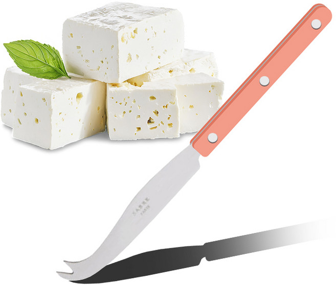 [트리니체] 사브르 비스트로 샤이니/빈티지 솔리드 치즈나이프, 연핑크, 1개