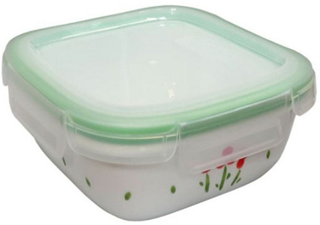 정리통 코렐 밀폐용기 반찬통 냉장고 용기 그릇 플라워 325ml, 본상품