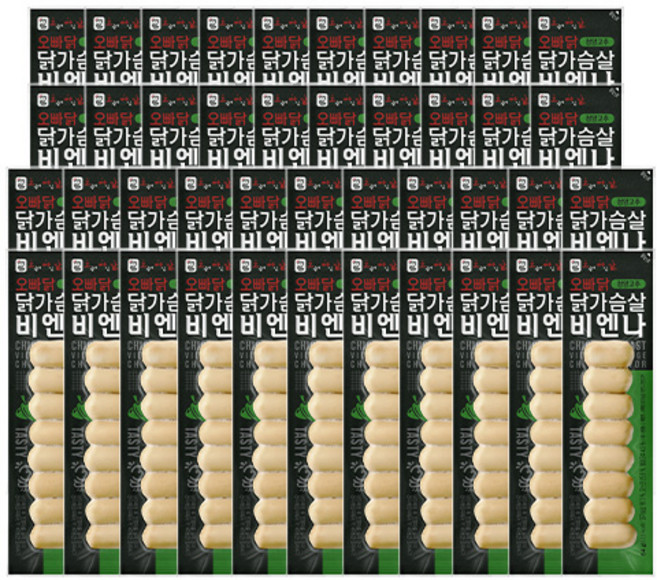 오빠닭 닭가슴살 비엔나 소시지 청양고추맛, 42개, 64g