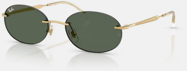 Ray-Ban雷朋 RB3767-001/71 橢圓金屬太陽眼鏡 經典時尚 守護您的雙眼
