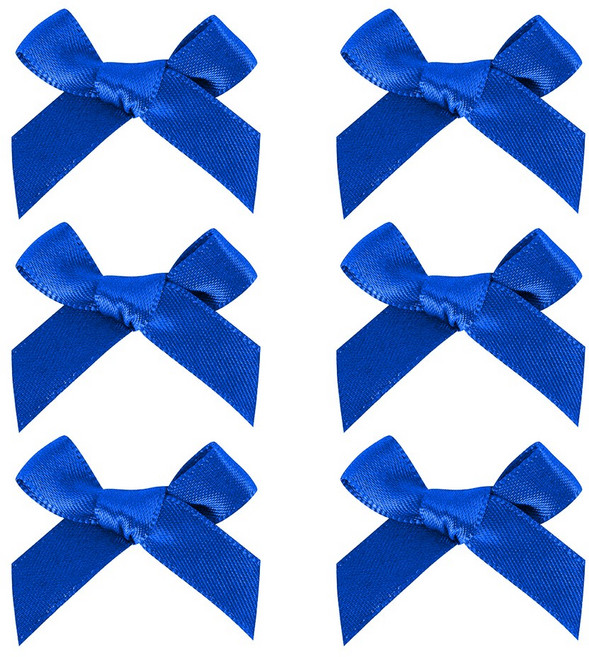 드림팩토리 공단 새틴 미니 리본 장식 10mm 완성리본, 100개, 04 블루