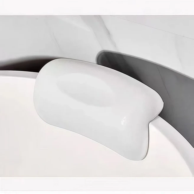 욕조 머리받침대 반신욕 가정용 방석 입욕베개 목베개 쿠션 다크그레이 베게, 흰색, 화이트