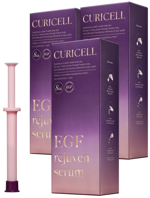 큐리셀 EGF 리쥬븐 세럼 Y존 탄력 특허원료 보습젤, 3개, 12ml