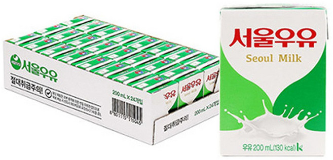 서울우유 멸균 흰우유, 72개, 200ml