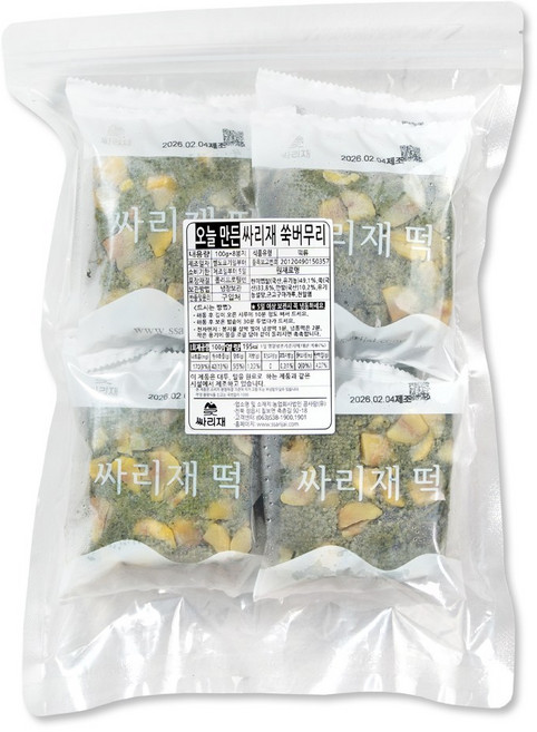 싸리재 현미 쑥버무리 100g 8봉 개별포장떡 쑥털털이 알밤, 8개