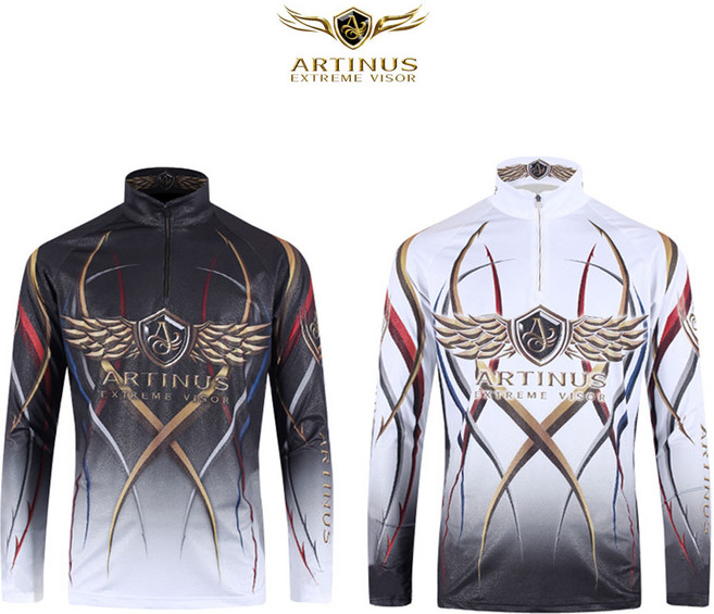 아티누스 낚시티셔츠 쿨티 긴팔티 AT-554, 블랙 LL(105)