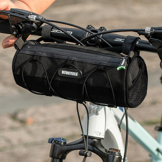 RUNBIRD 자전거 프론트백 가방 안장 탑튜브 핸들가방 핸들바, 1개, 블랙