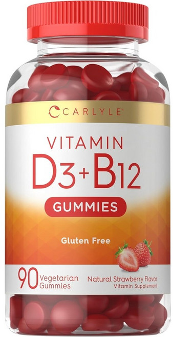 비타민 D3 2000iu B12 200mcg 고함량 90젤리 딸기 맛 미국산 Vitam, 츄어블, 90정, 1개