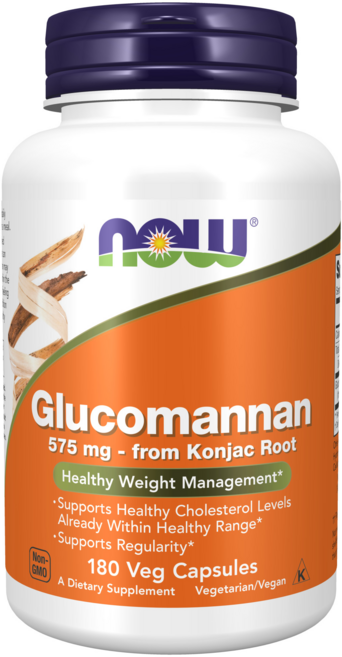 NOW Foods 葡甘露聚醣膠囊 575mg, 1罐