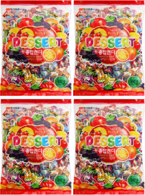 동아제과 디저트종합캔디, 800g, 4개