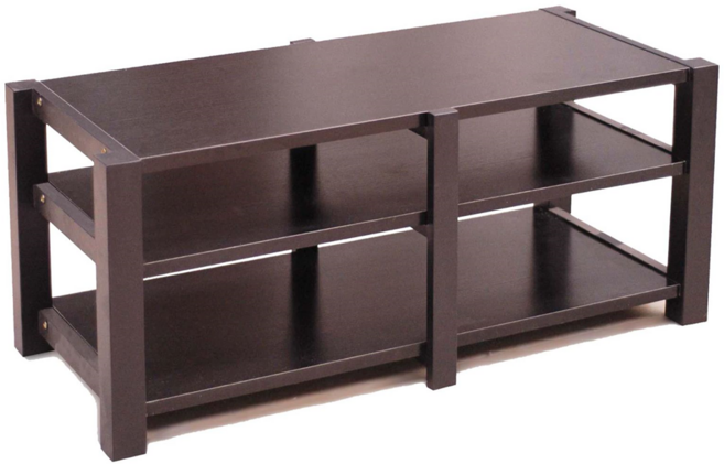 오디오 스피커 거실 장식장 선반 거치대 원목 진열장 블랙 3단 1단 랙, 3단 블랙