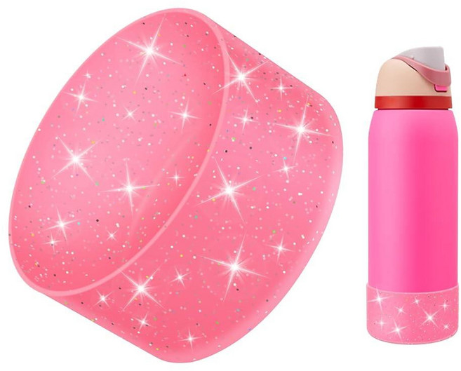 BKBY Owala 680.4g(24온스) 946.4ml(32온스) 1.2L(40온스)와 호환되는 보호용 글리터 실리콘 부츠 블링 컵 슬리브 하단 범퍼 커버 FreeSip, BKBY Owala 680.4g(24온스) 946.4m