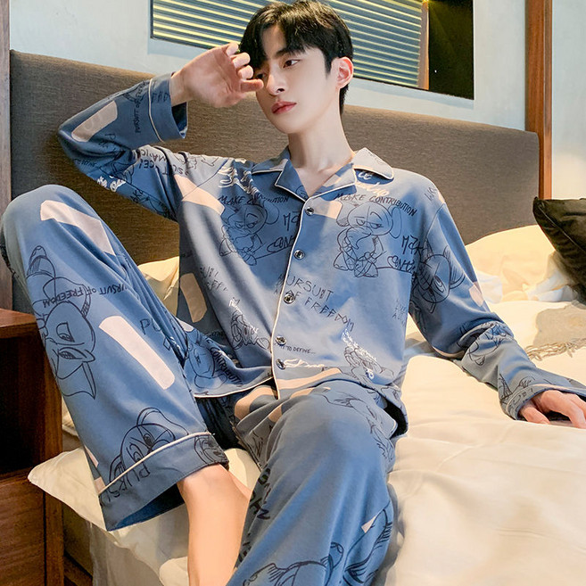 해피유통남자 잠옷 가을 겨울 고급 아웃도어 실내복 세트CLY