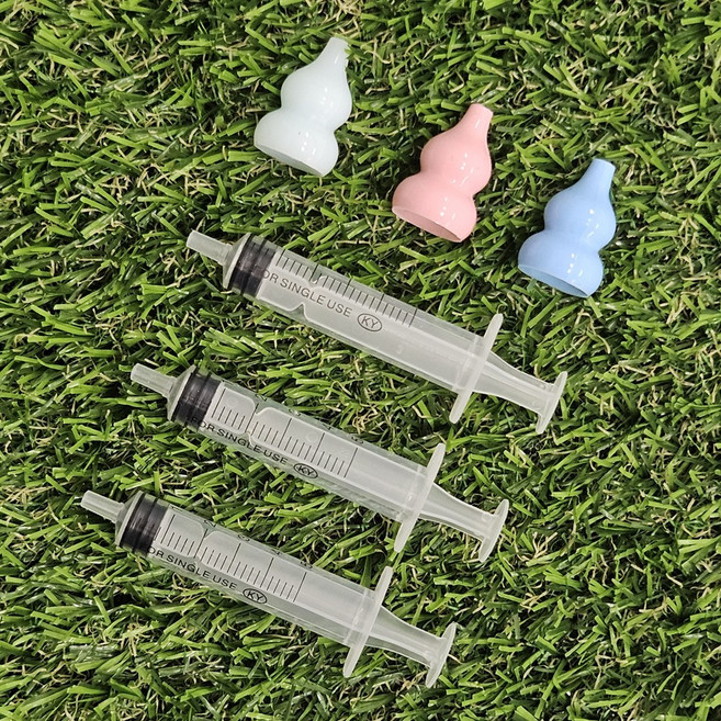 크레마루 크레스티드 게코 파스텔 실리콘팁 슈퍼푸드 피딩 주사기, 5ml, 3종 세트