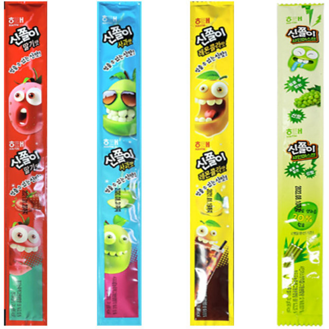 해태 신쫄이 레몬콜라맛 딸기맛 사과맛 샤인머스캣 젤리 24g 4종 20개 / 골라담기, 레몬콜라맛24g x 10개