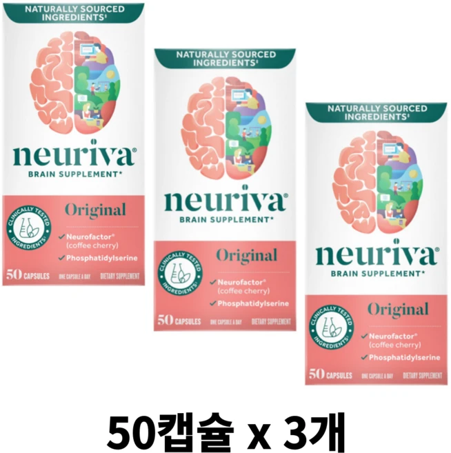 NEURIVA 뉴리바 브레인 오리지널 캡슐, 3개, 50정 - 쿠팡