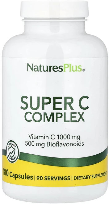 건강챙기세요 NaturesPlus 슈퍼 C 복합체 캡슐 180정 백살까지오래오래, 1개 - 쿠팡