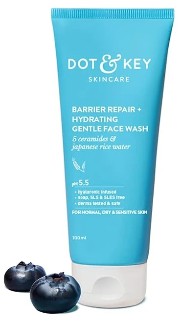 DOT & KEY Barrier Repair + Hydrating Gentle Face Wash With Probiotic | Ceremide Face Wash | For Dry, 1개, 100ml - 쿠팡