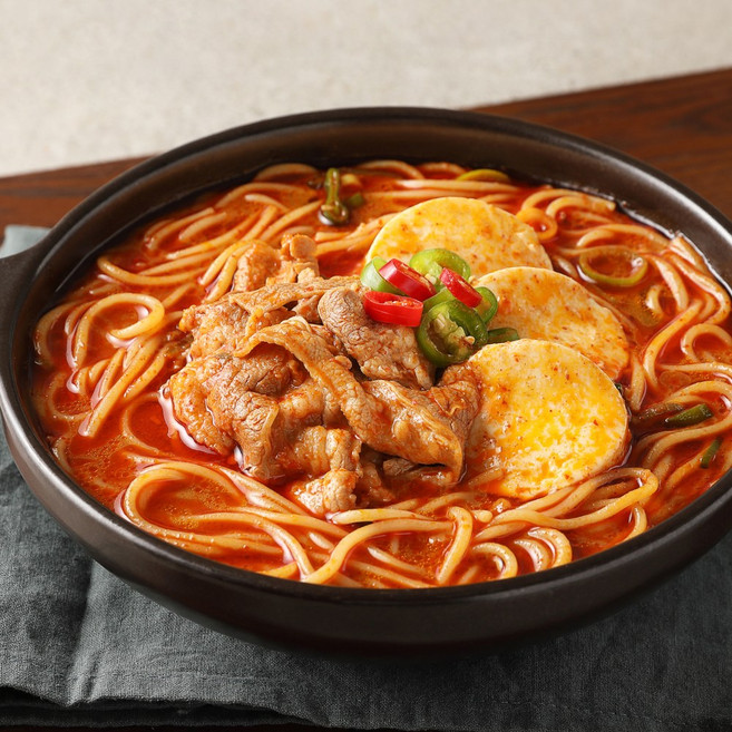 푸딩프렙 우삼겹 쫄면 순두부용 키트 450g 우동나베 밀키트 간편조리세트, 1개