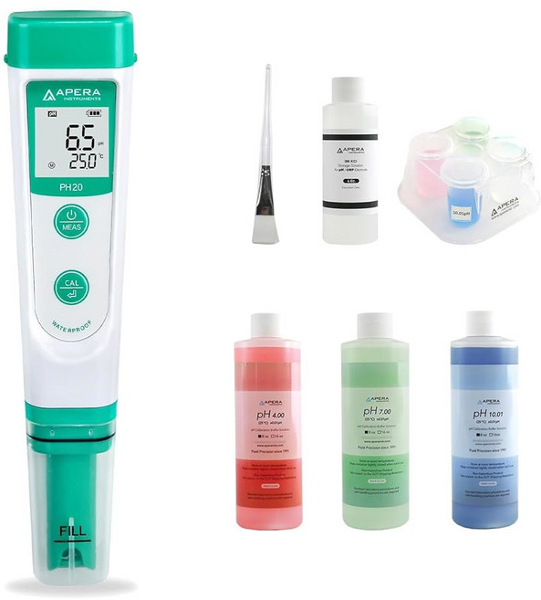 APERA 인스트루먼트 AI209 밸류 0.1 PH PH20 방수 시리즈 정확도 테스터 키트, Combo Kit, 1개
