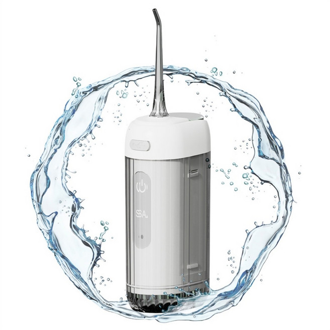 사이 휴대용 무선 구강세정기 R-B33 가정용 휴대용 대용량 IPX7방수, 화이트