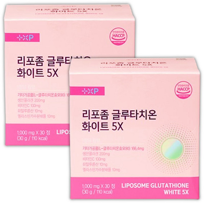 리포좀 글루타치온 화이트 저분자 피시 피쉬 콜라겐 5X 펩타이드 비타민C 히알루론산, 2개, 30정