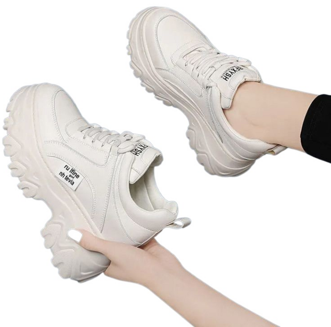 LRY여성 봄가을 키높이 운동화 10cm 통굽송편화 여성 키높이 스니커즈*23N9F28L