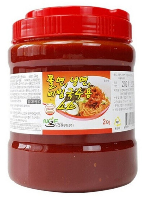 뉴그린 쫄면냉면비빔국수소스2kg