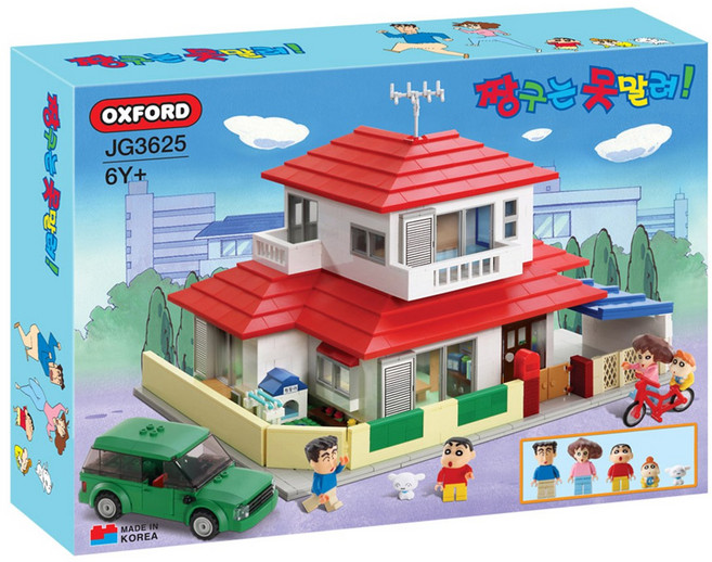 옥스포드 짱구는못말려 짱구네집 블록 JG3625, 혼합색상, 1개