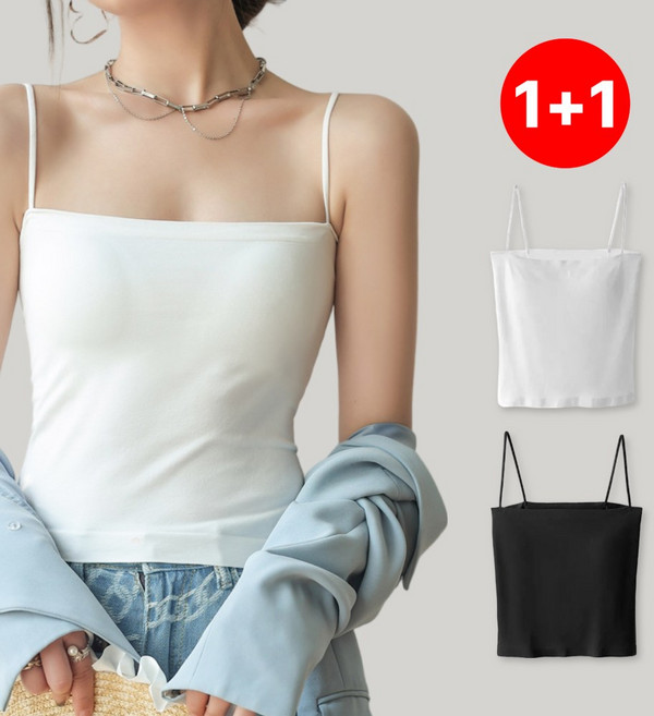 NESTLU 여성 심리스나시 2P세트 캡내장