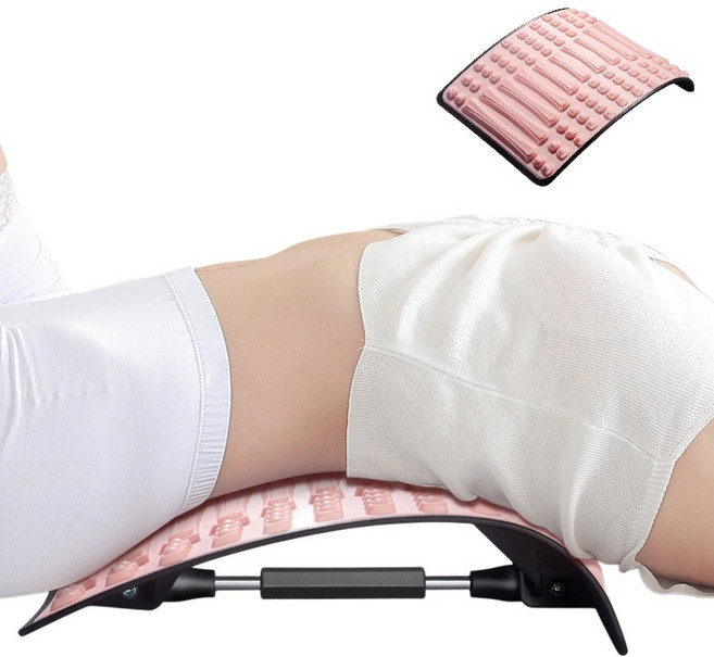 내추럴익스플로 허리스트레칭 기구 허리교정기 굽은등 펴기 척추 일자허리 교정 스파인코렉터, 핑크, 1개